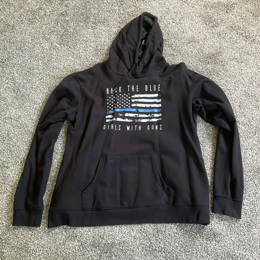 Girls with guns extra large black hoodie